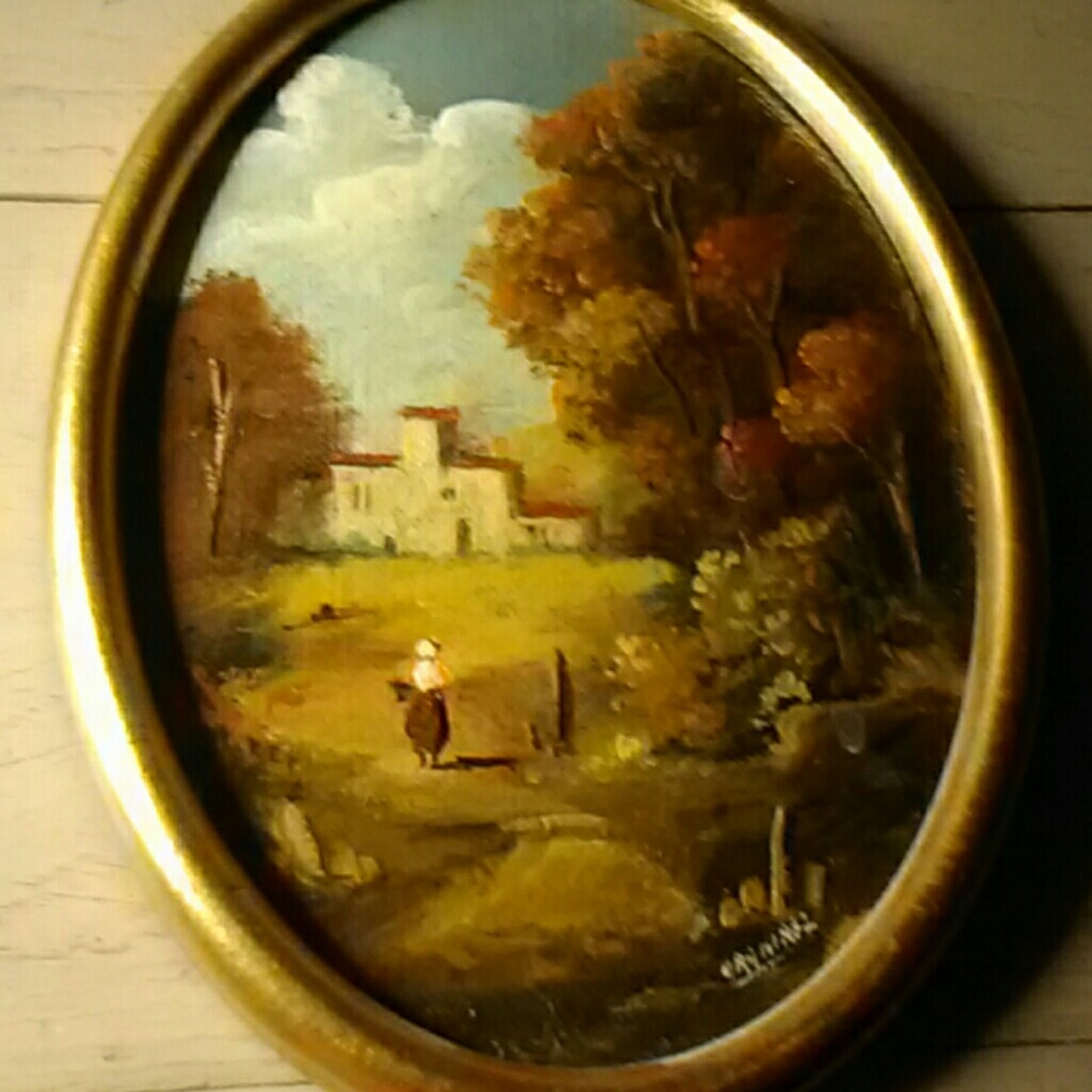 Henry Ramirez original oil painting on silk